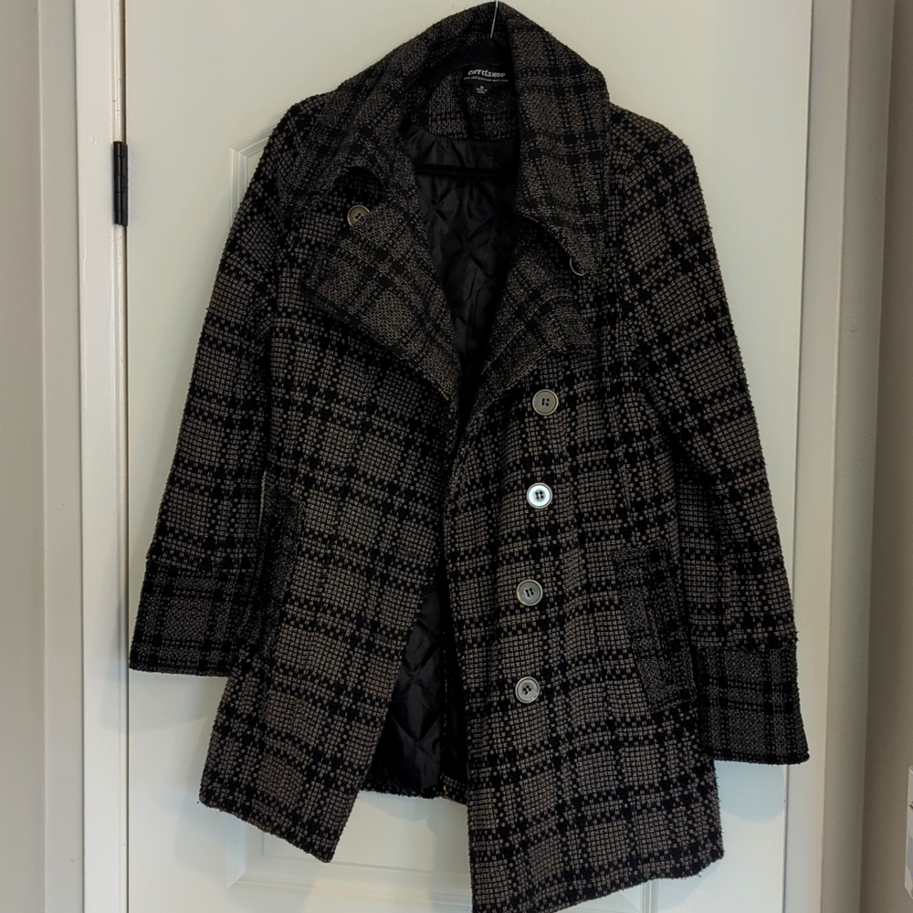 CoffeeShop black/gray winter coat size M